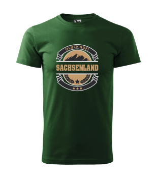 T-Hemd "Glück Auf Sachsenland", lieferbar in S-3XL und 7 Farben
